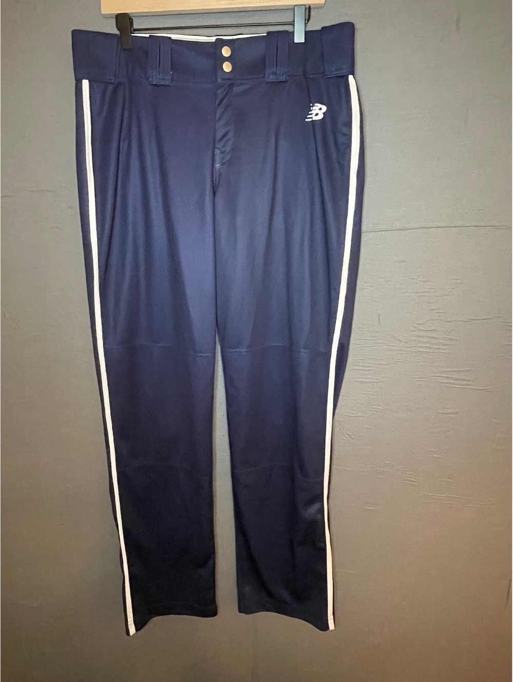 New Balance Mens Navy Blue Side Stripe Baseball Softball Pants Size 38